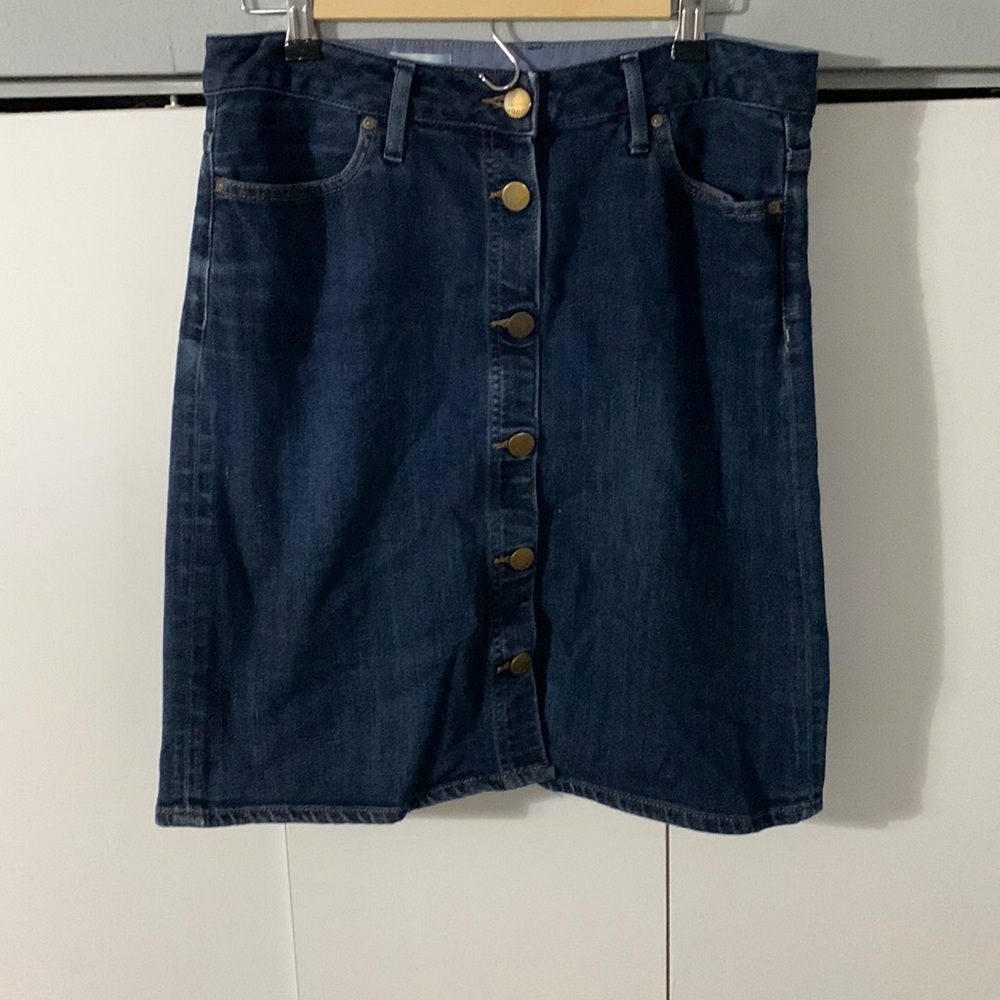 GAP Button Down Denim Skirt- two small imperfections shown in pictures